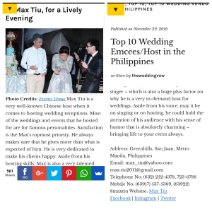 Top 10 Wedding Emcees in the Philippines